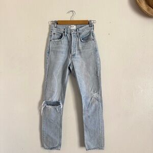 AGOLDE Riley High Rise Straight Long Jeans Shatter 23